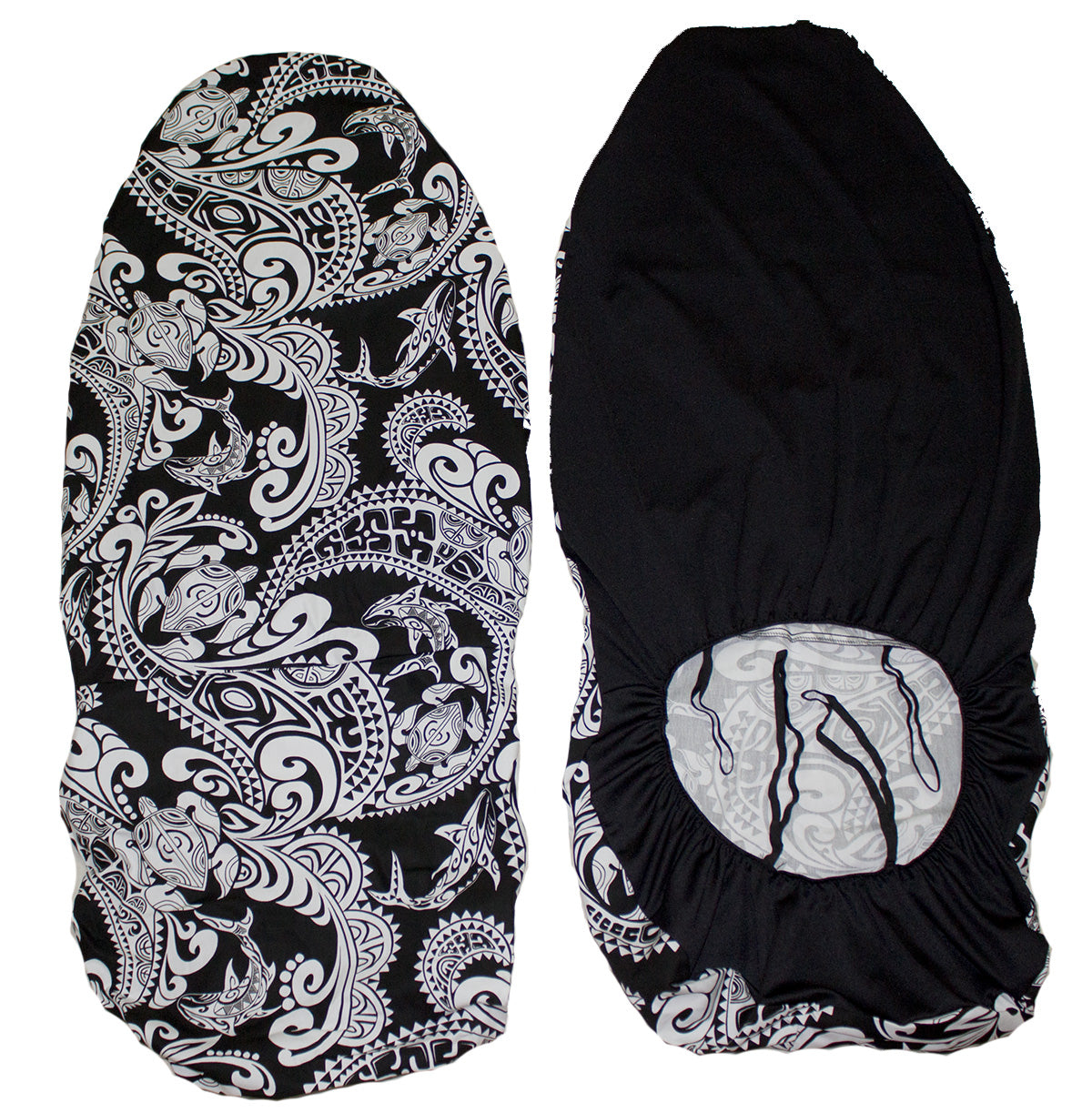 Hawaii Seat Cover<br> #125 Black/ white flower<br> (Non-quilted)