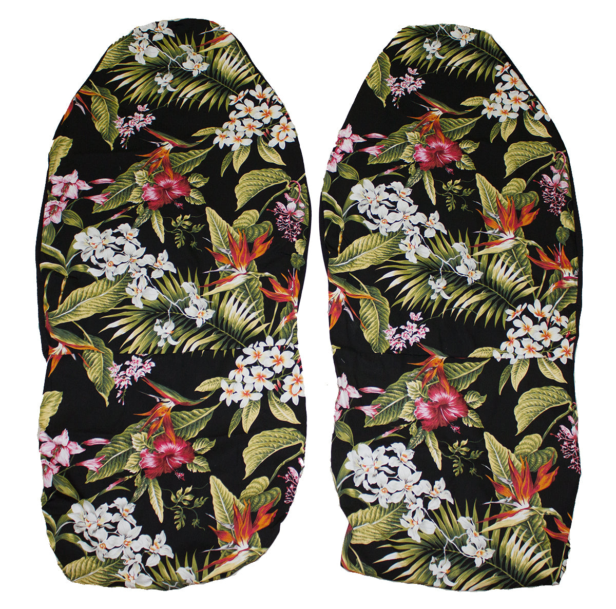 Hawaii Seat Cover<br>Black Colorful Flower (Non-quilted)