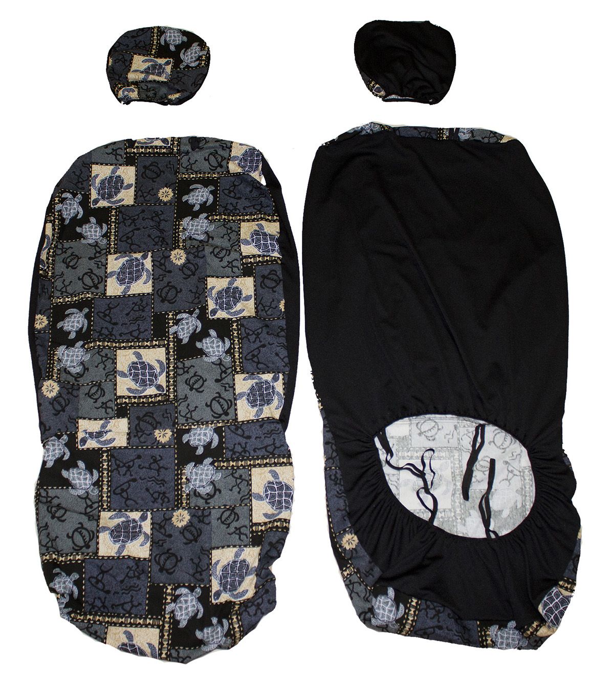 Hawaii Seat Cover with Separate Headrest, Gray Sea Turtle (Non-quilted)