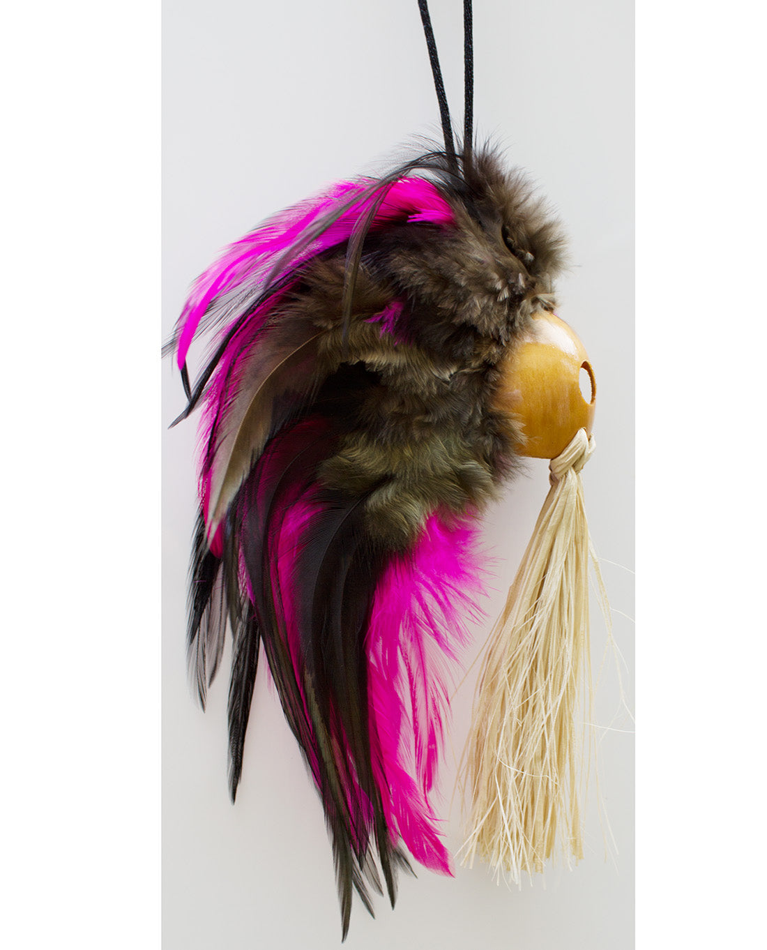 Hawaiian mini helmet<br>black and pink