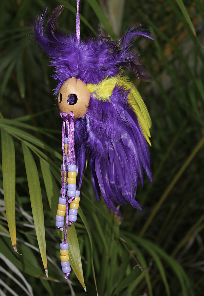 Hawaiian mini Ikaika Makaki'i Helmets<br>Purple & yellow