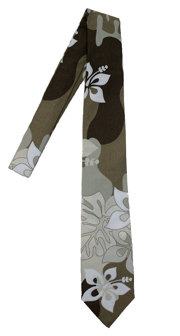 Hawaiian Necktie<br>Khaki or Sage flower