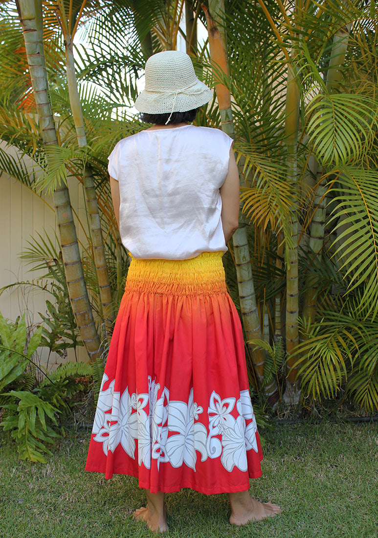 Hawaiian Pa'u Hula Skirts, #5 Red Flower