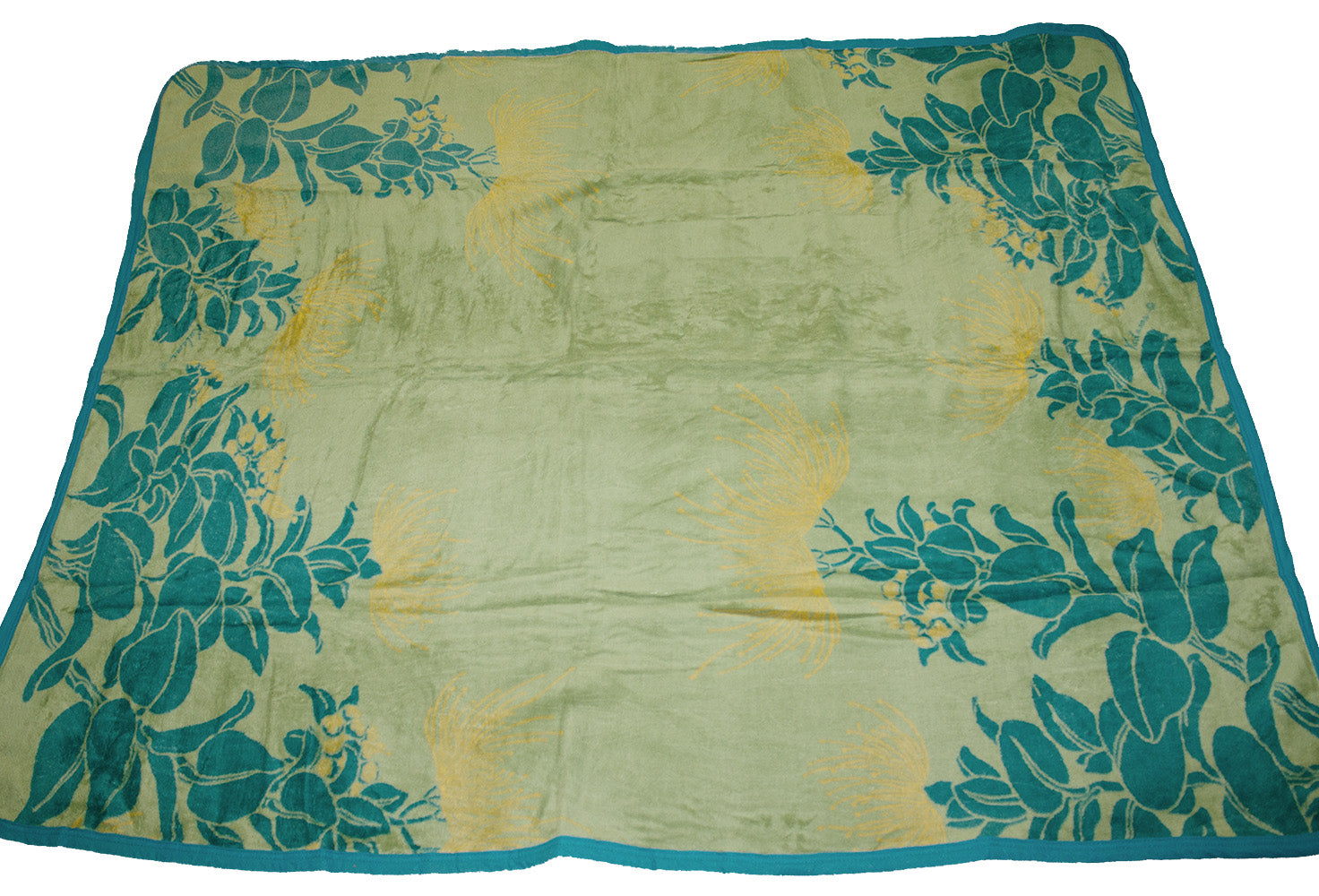 Hawaiian See Turtle Soft Micro Plush Throw<br>Lehua Flower