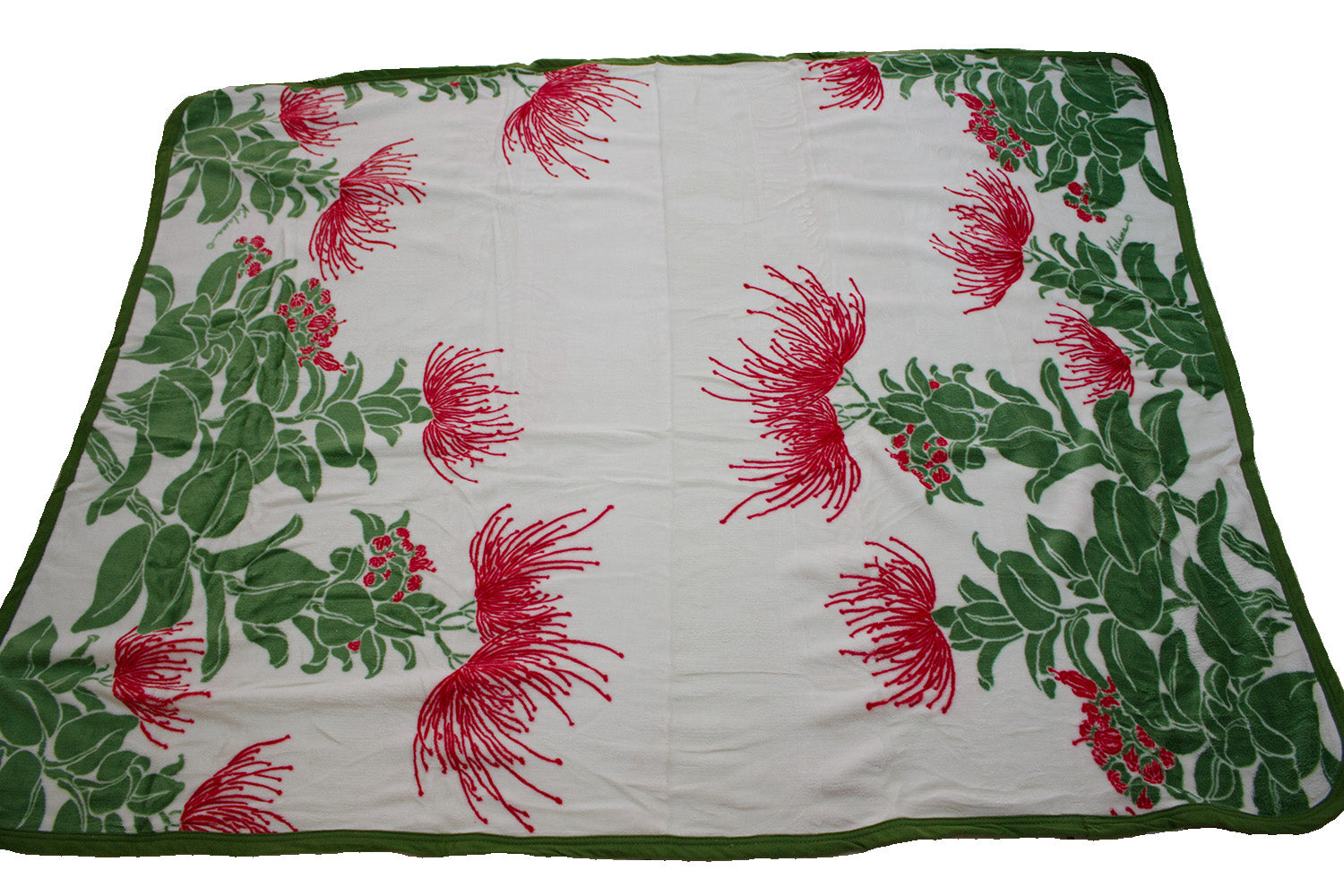 Hawaiian See Turtle Soft Micro Plush Throw<br>Lehua Flower