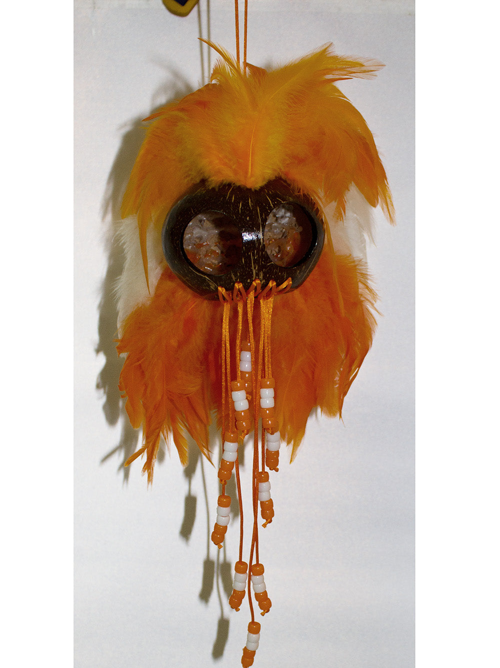 Large Ikaika warrior helmets - Orange & White