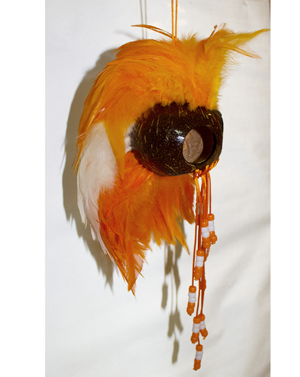 Large Ikaika warrior helmets - Orange & White