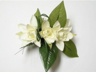 Maile leaf /tuberose hair clip