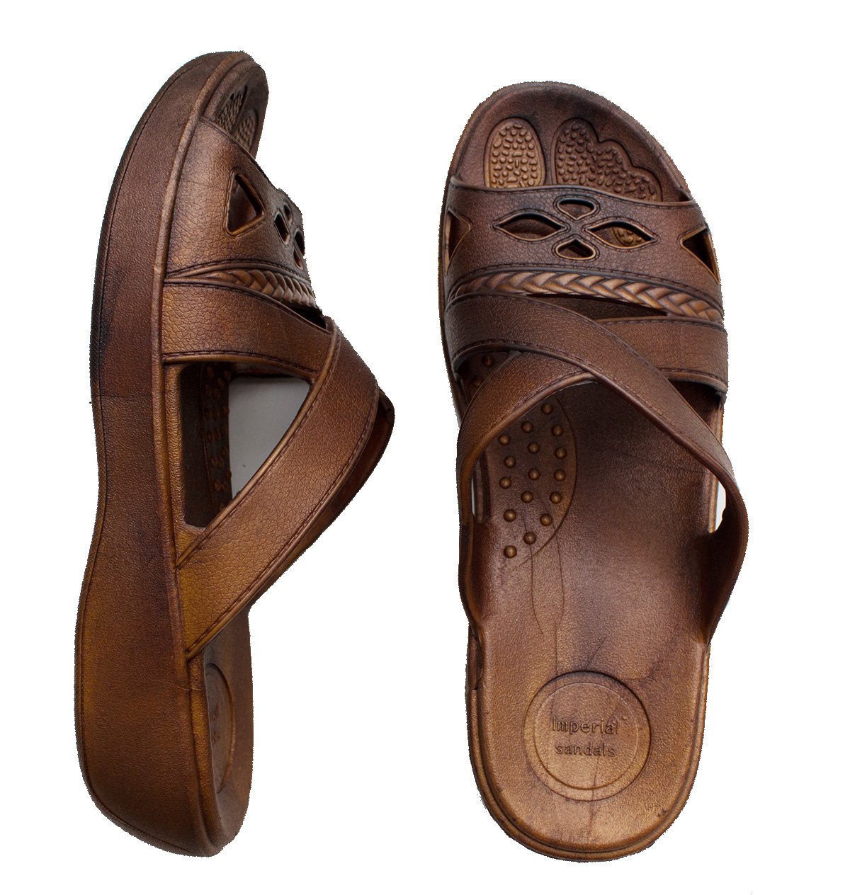 Womens Comfortable Imperial Sandals Hawaii Brown Slipper