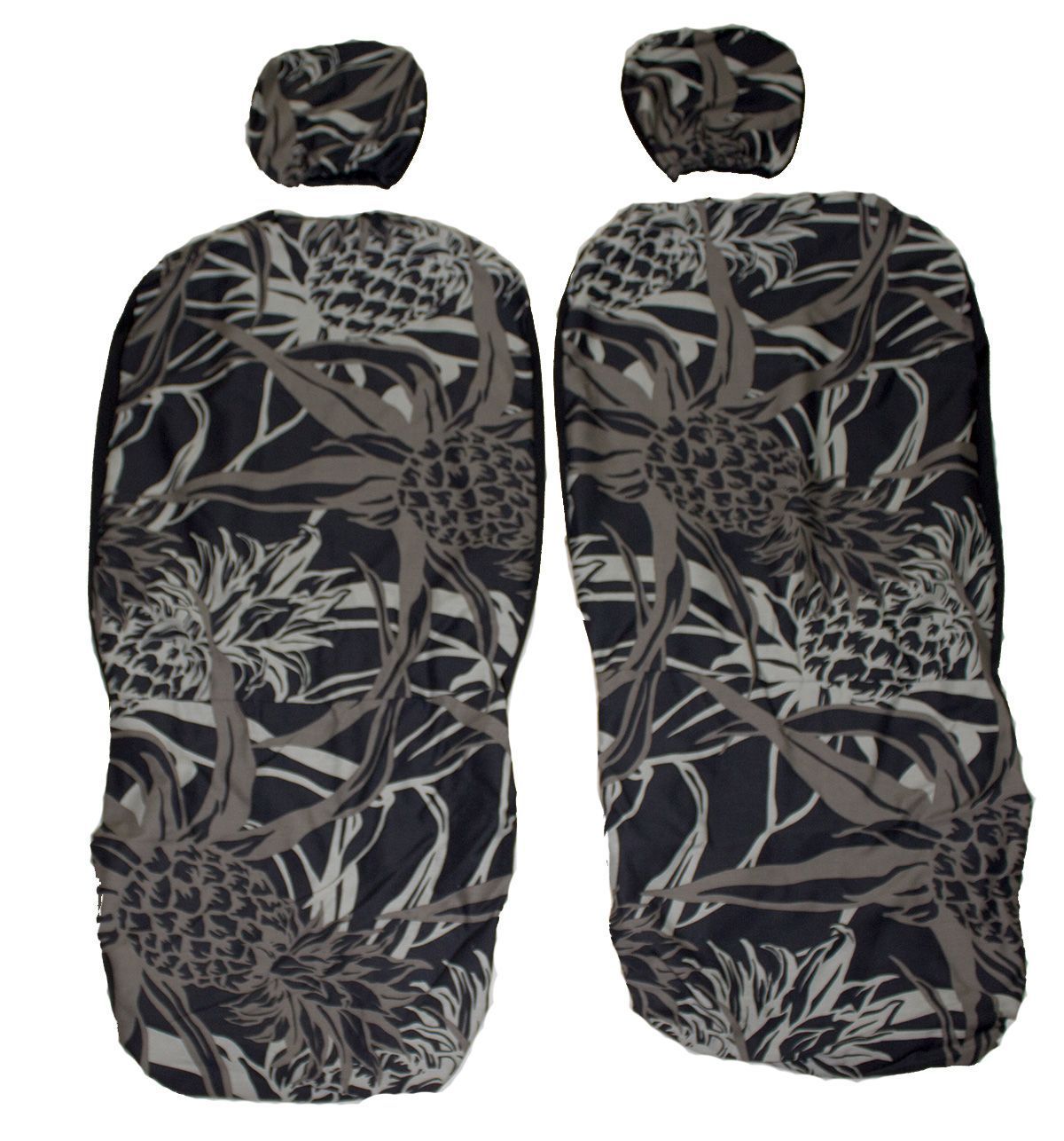 Hawaii Seat Cover with Separate Headrest, Brown Pineapple (Non-quilted)
