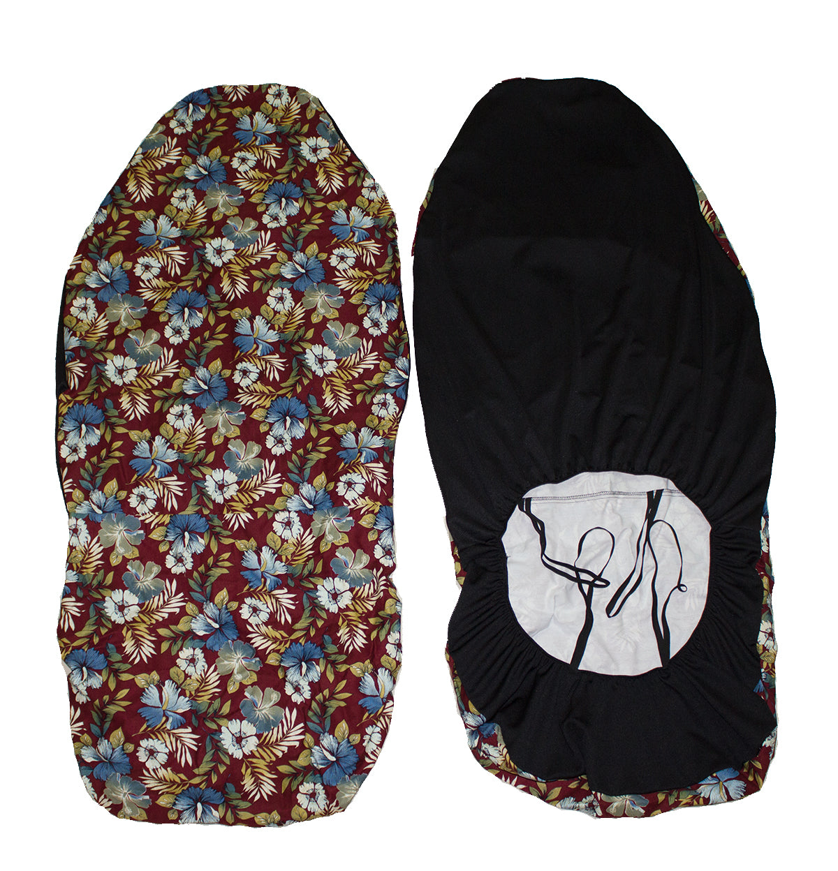 Hawaii Car Seat Cover, Burgundy Flower (Non-quilted)