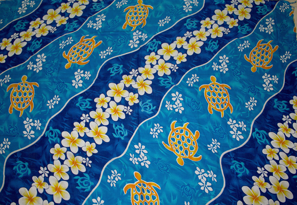 Sarong #11 Blue /white flower