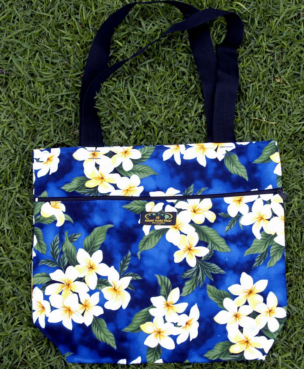 Shopping bags<br> Blue plumeria