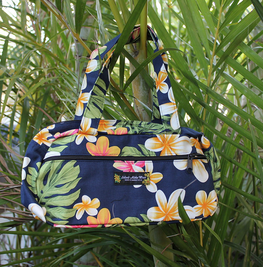 short shoulder tote bag<br>Navy flower