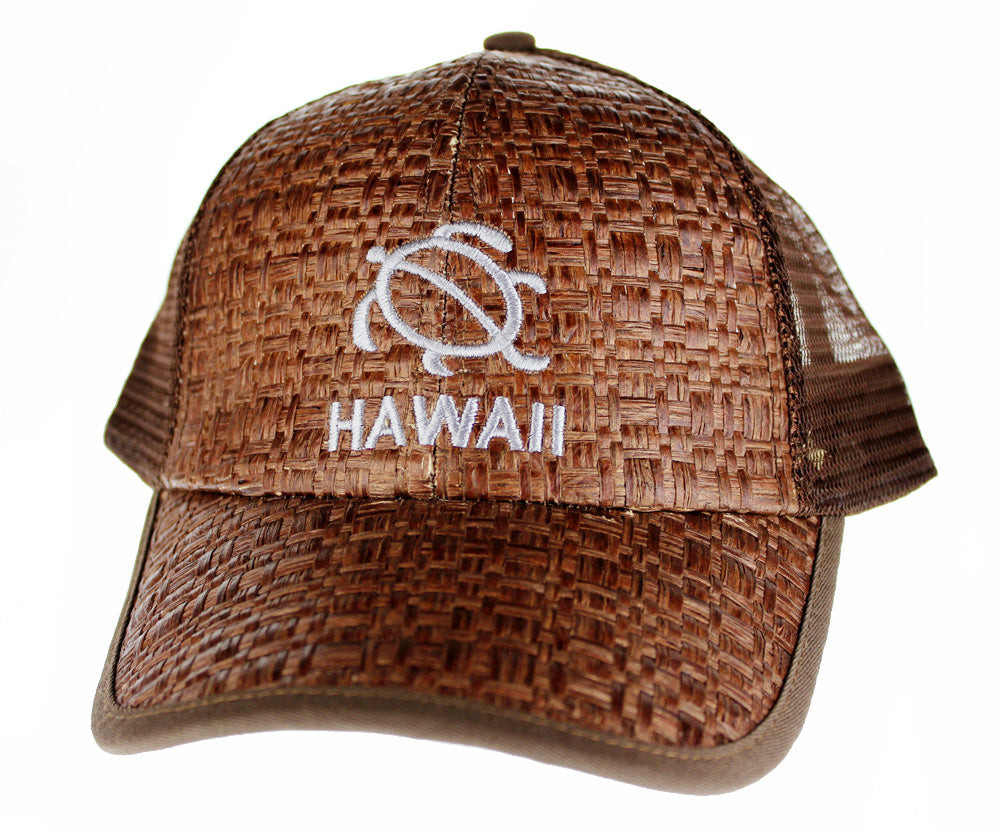 Straw trucker cap - Bronw turtle