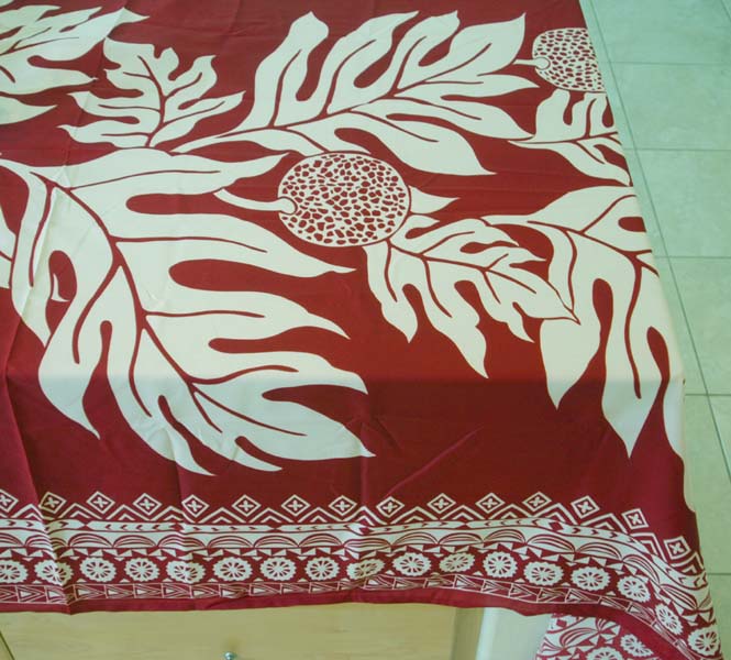 Table cloth - Breadfruit<br>Red