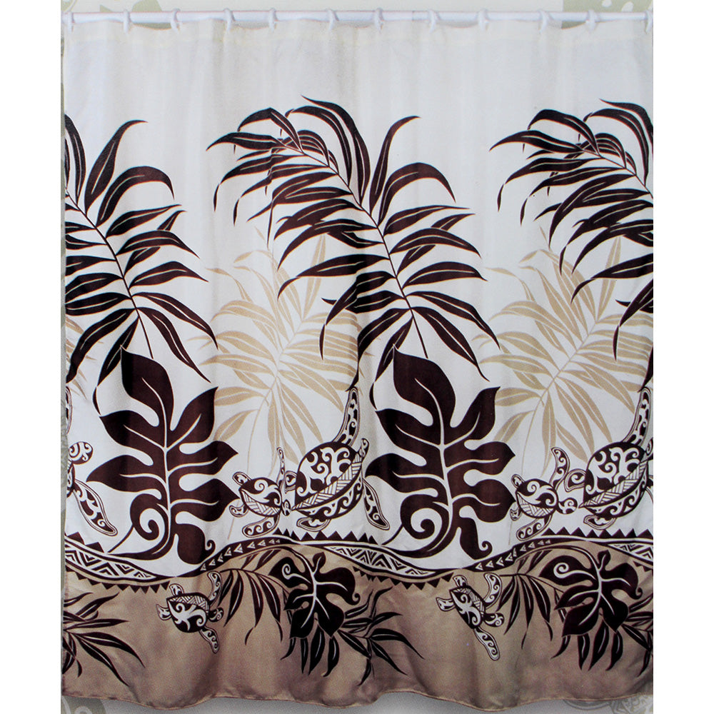 Shower curtain - Maroon Brown sea turtel