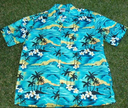 185 Hawaii shirt, Hawaiian green, M-2XL