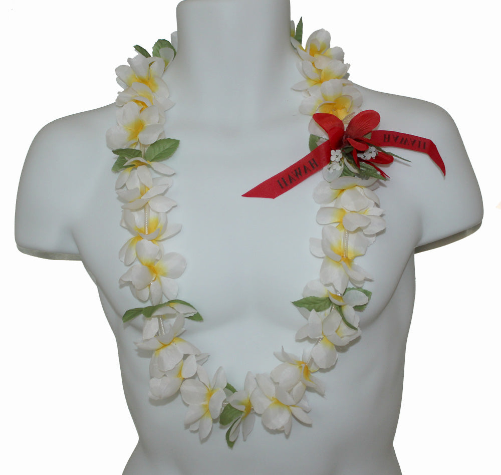 #40 Yellow-White, Simple Lei