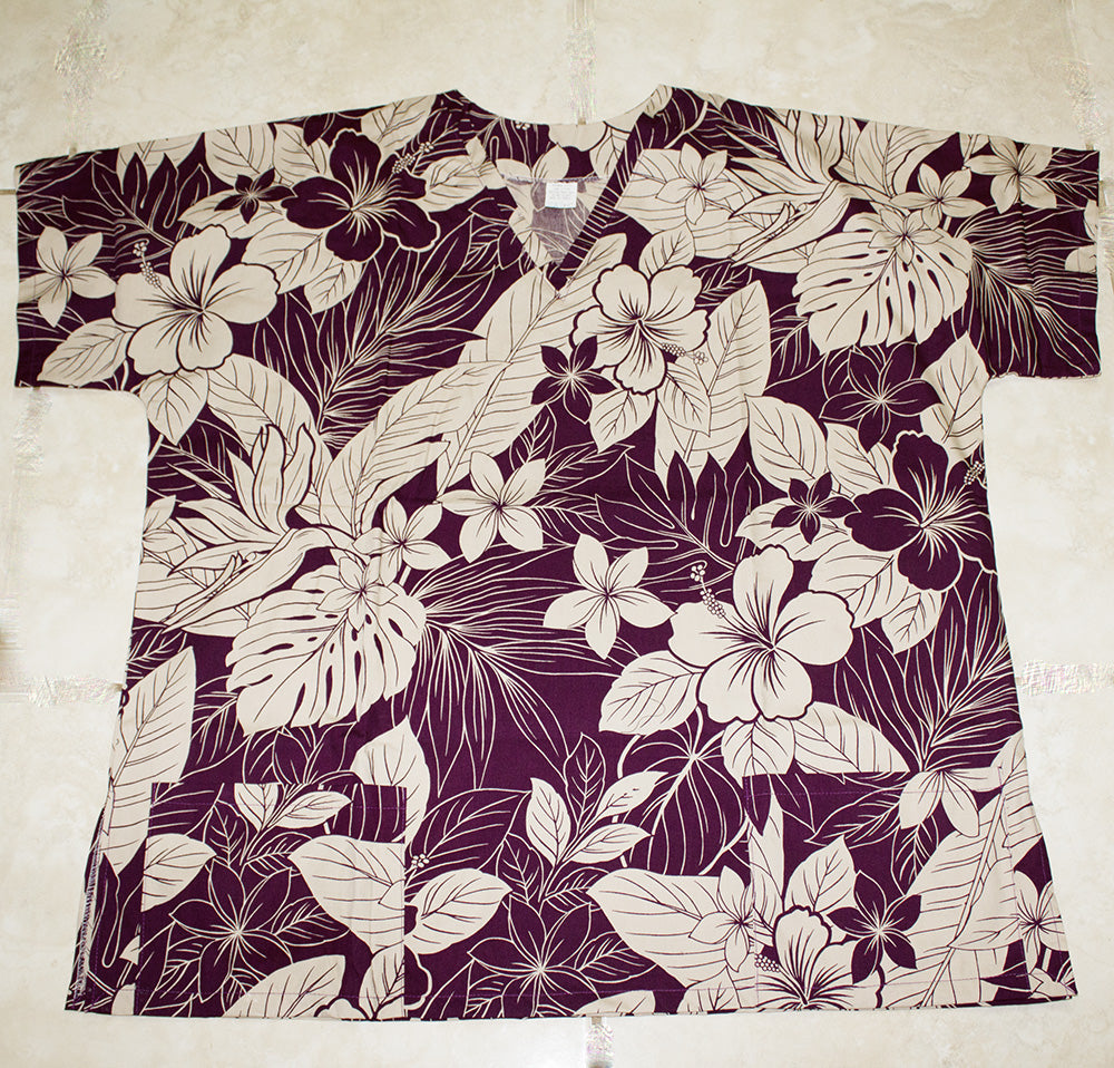 #41  Hawaii Scrub Top, Eggplant color