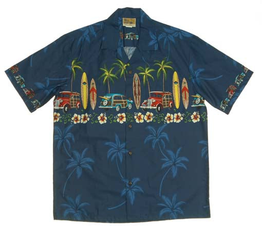 Hawaiian Shirts Surfboard Weedy Hawaii Mens 100% Cotton Shirt