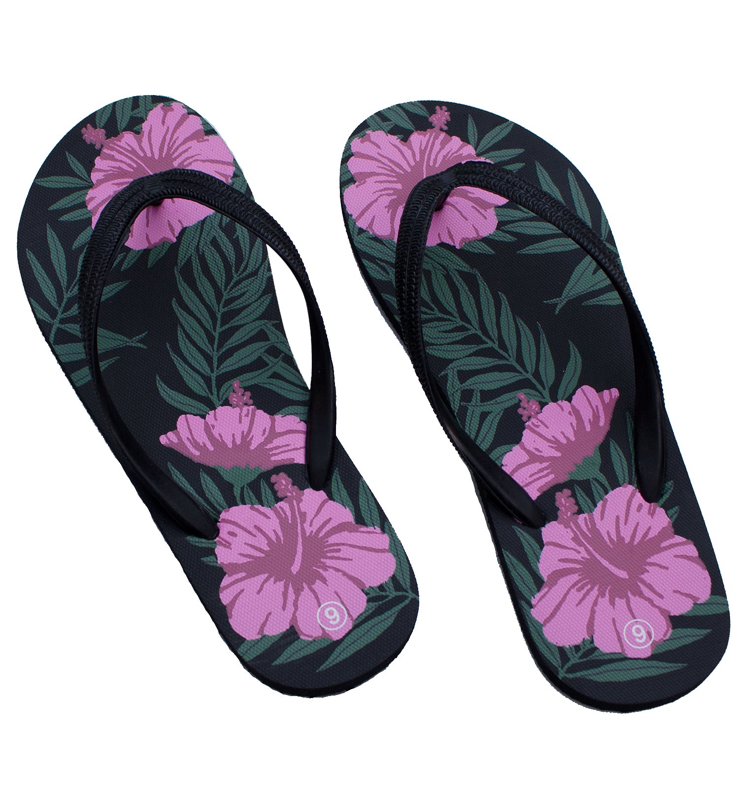 Women Pink Flower Flip Flop Sandals