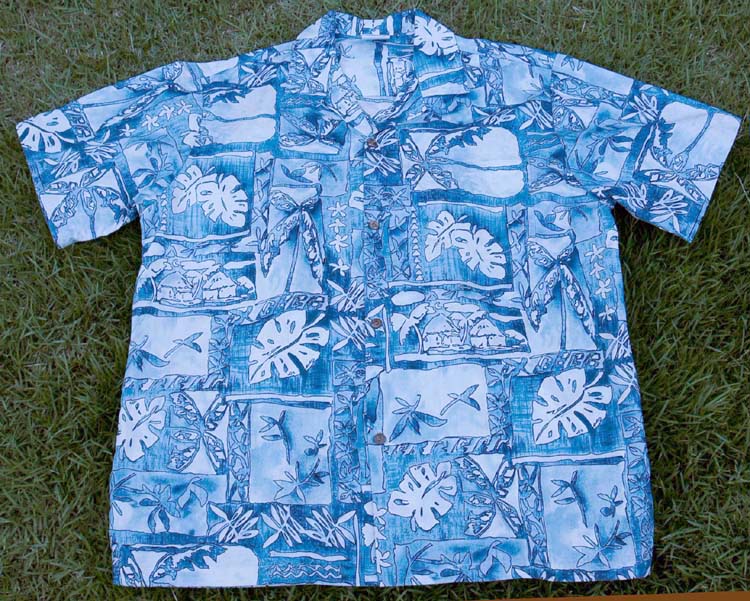 147 Hawaii shirt  Hana blue M-3XL