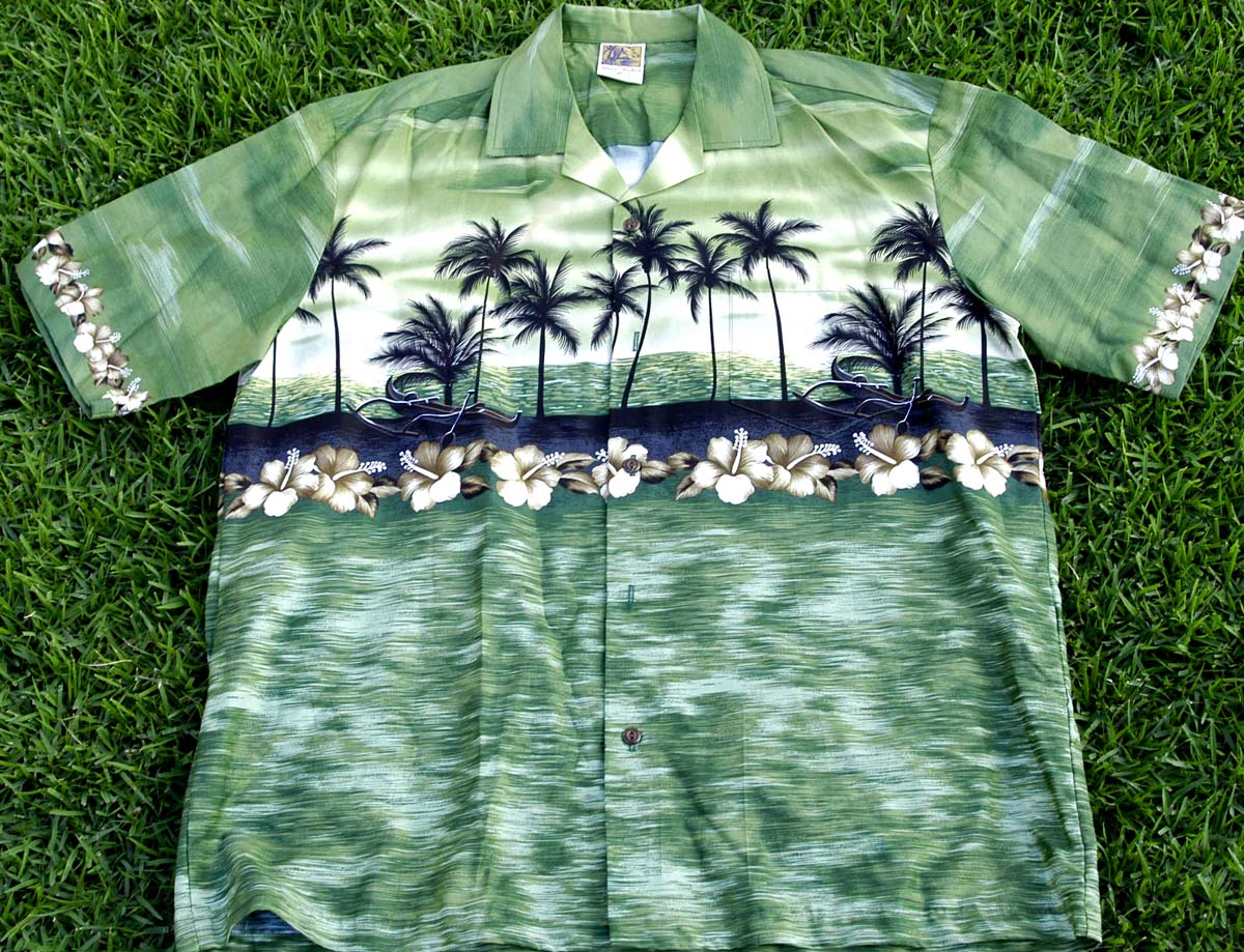 170 Hawaii shirt Aloha green, S-2XL