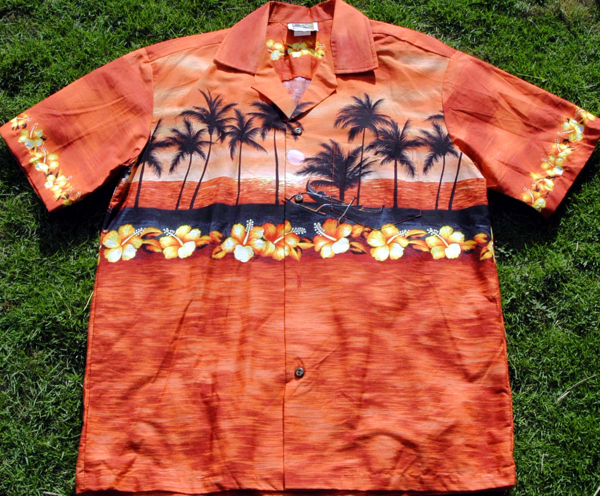 106 Hawaiian Shirt Aloha sunset S-3XL