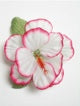 Single Hibiscus  Hair Clip - #7 white /pink