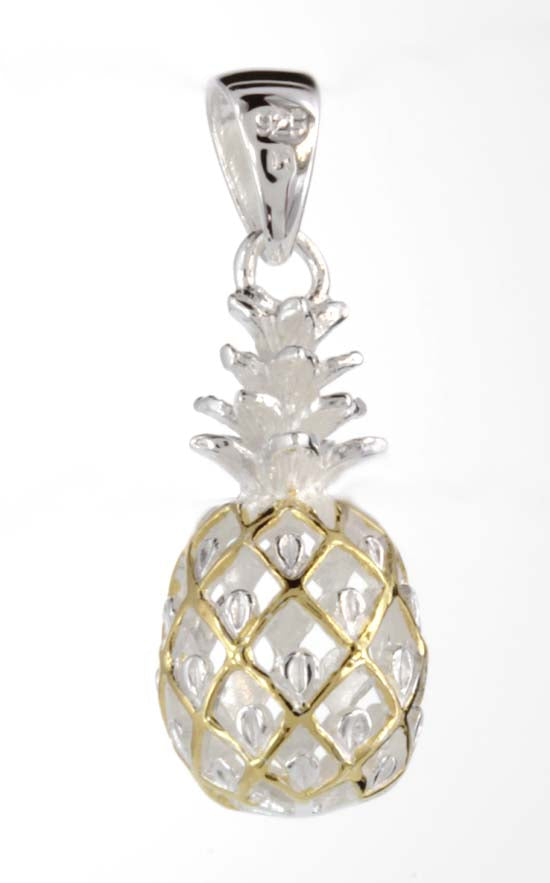 Silver pendant<br>Hawaii pineapple