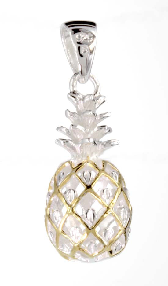 Silver pendant<br>Hawaii pineapple