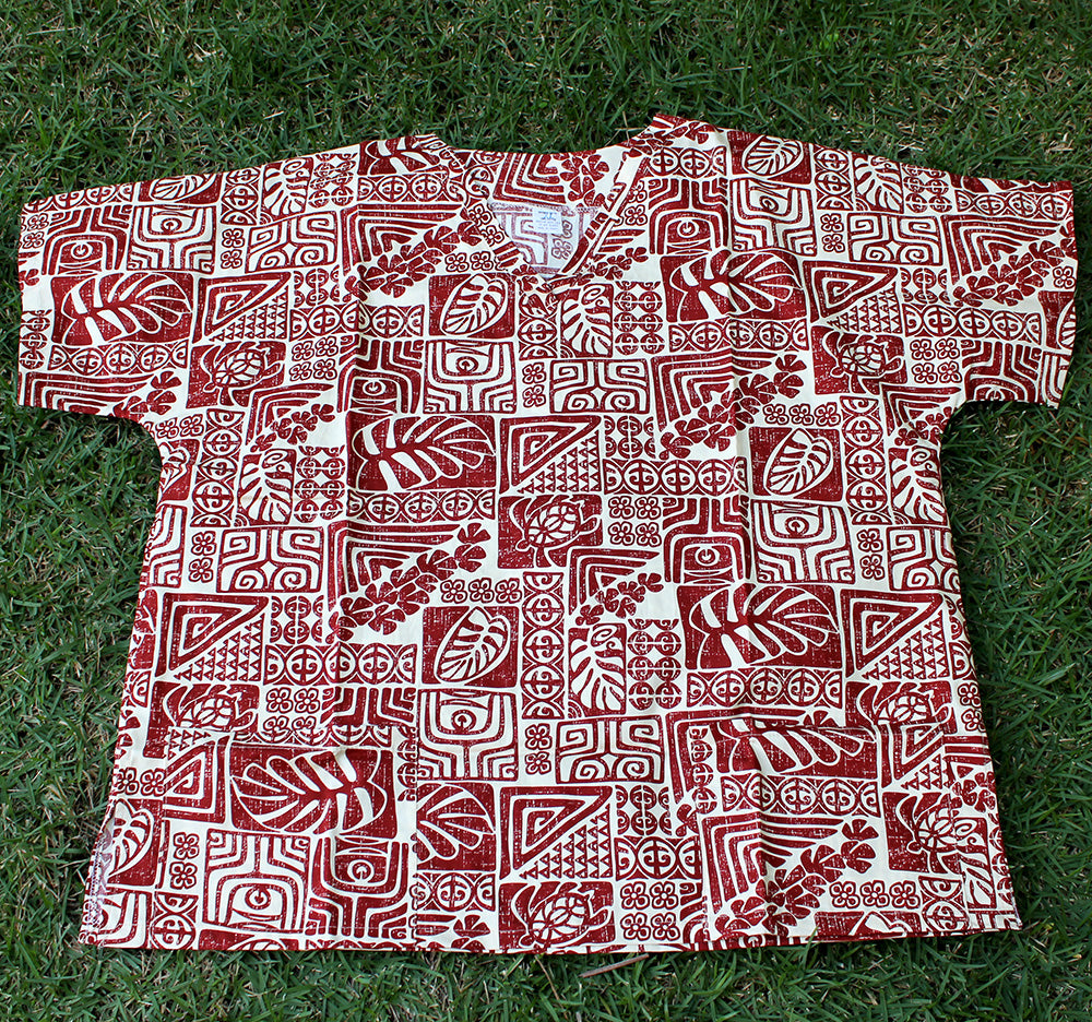 #21 Hawaii Scrub Top, Hawaiian tapa