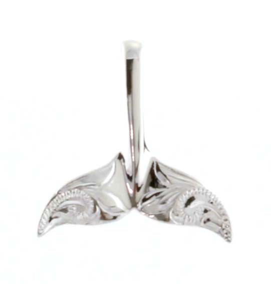 Hawaiian Silver<br> Whale Tail pendant