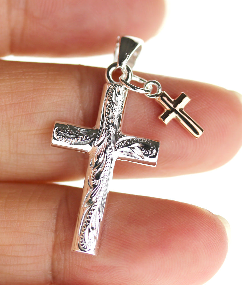 Charming big & small Cross pendant