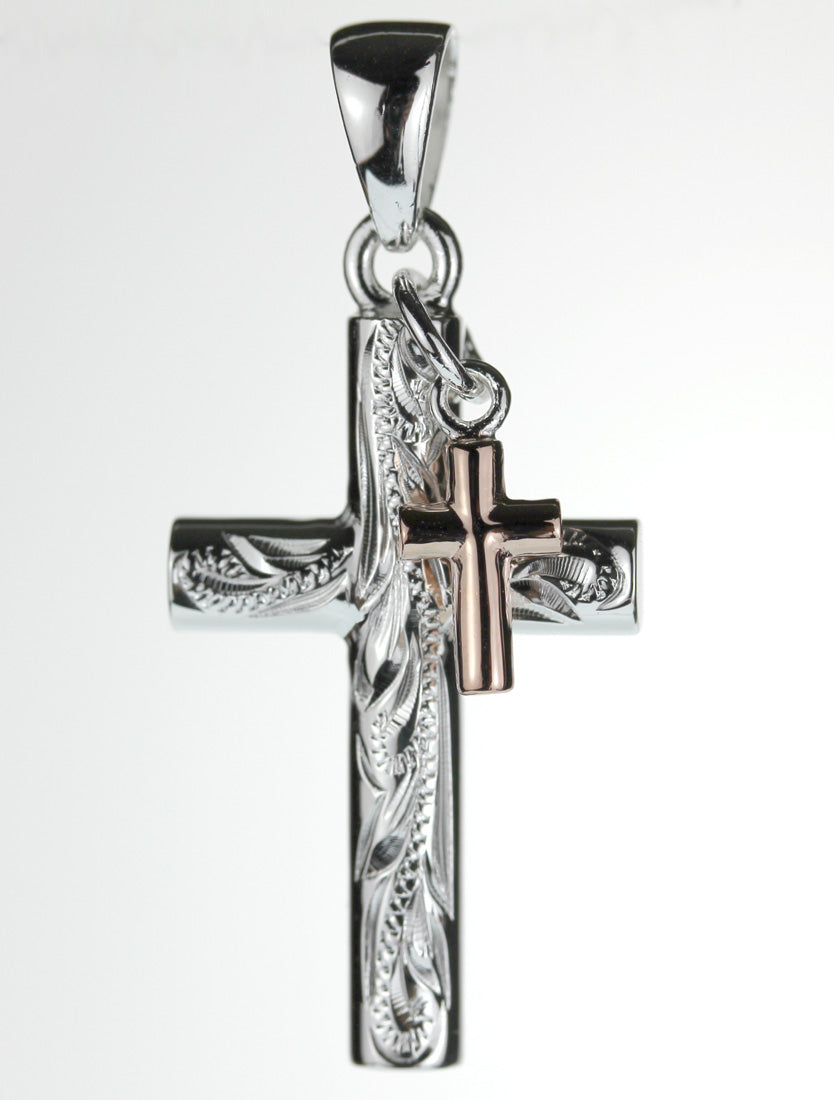 Charming big & small Cross pendant