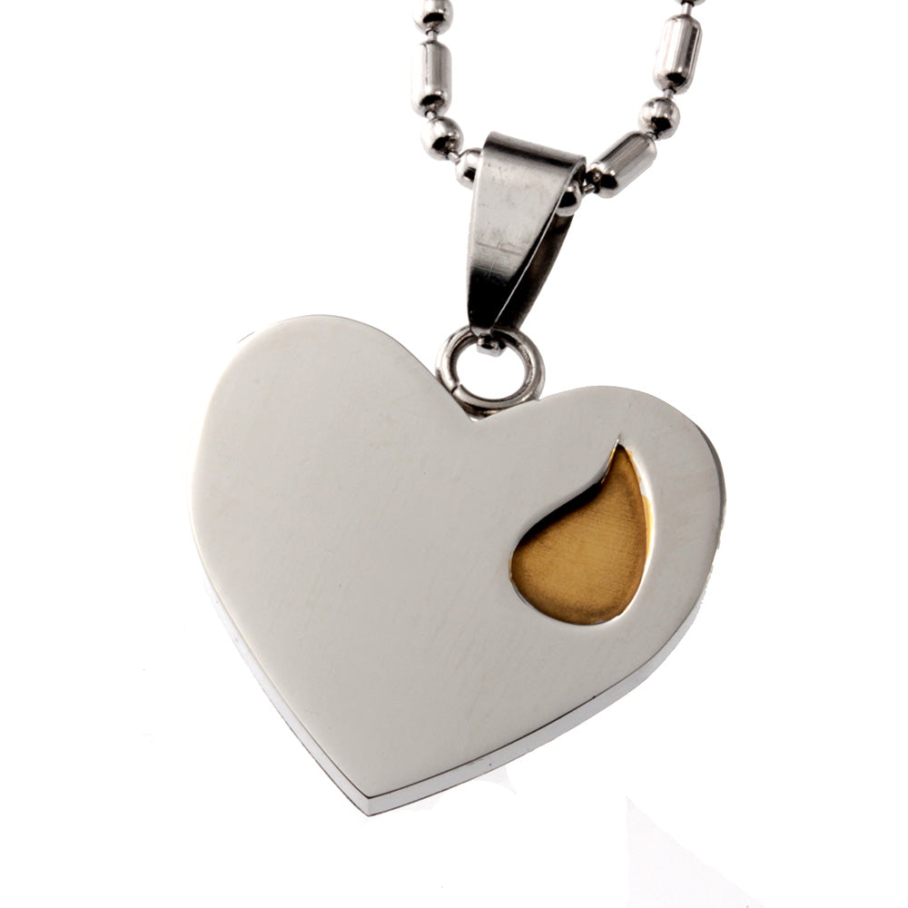 Memorial Heart  Pendant<br> Inspirational Stainless Steel Pendant