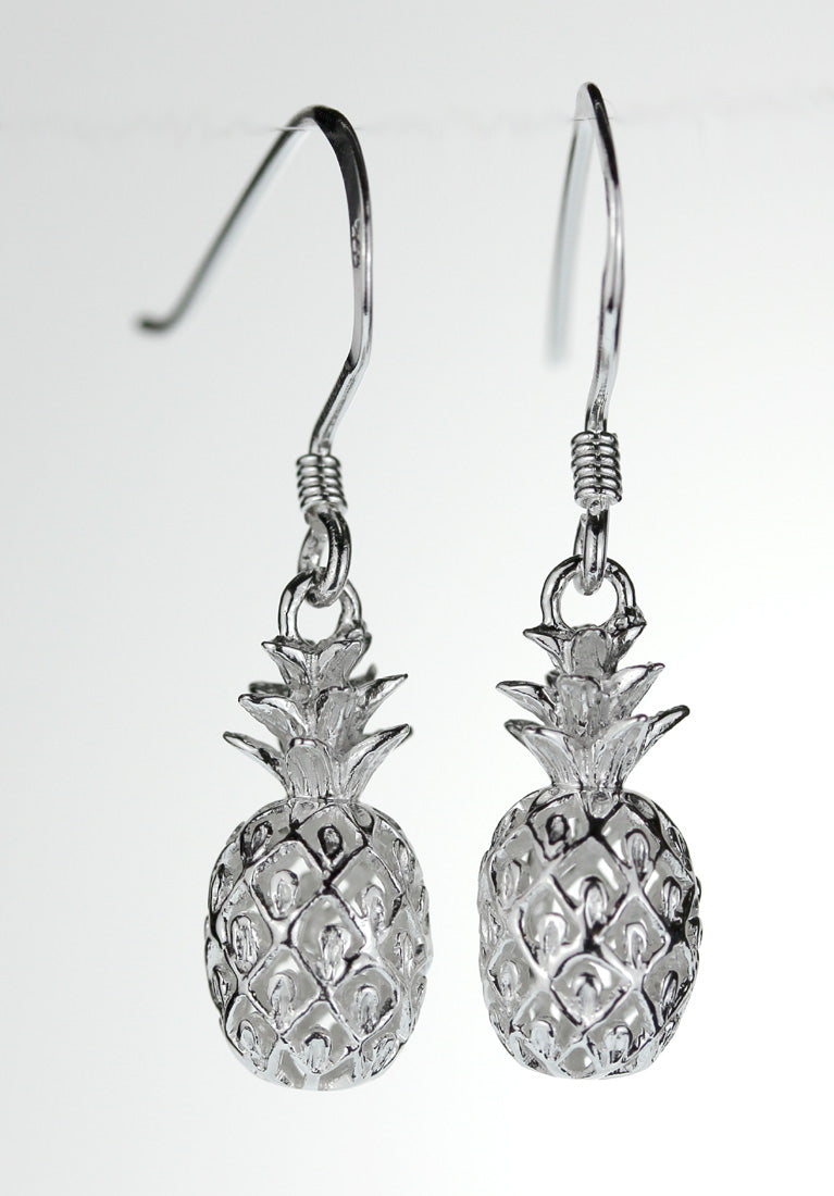 Silver earrings<br>3D pineapple