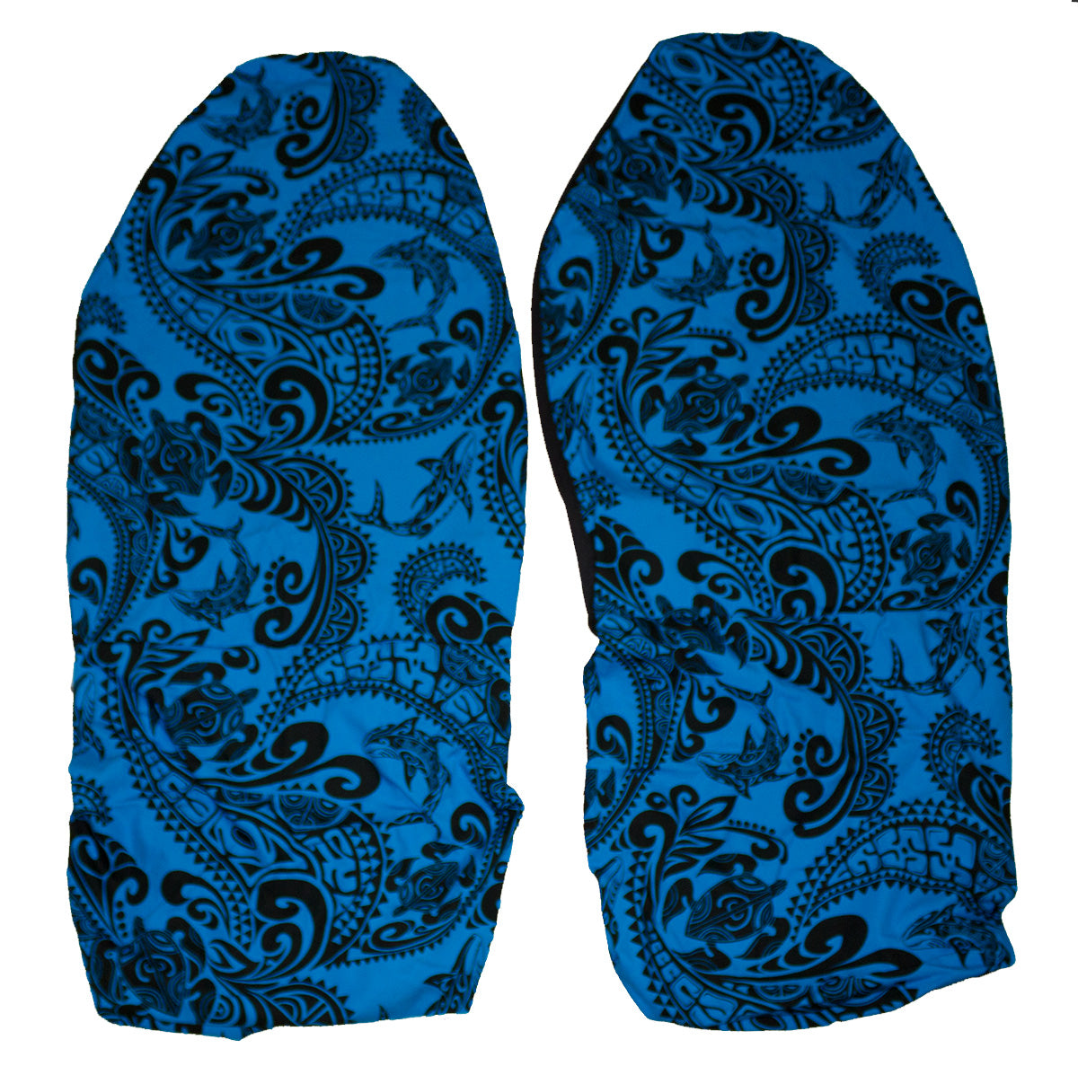 Hawaii Seat Cover<br> #102 Blue Black Tapa<br> (Non-quilted)