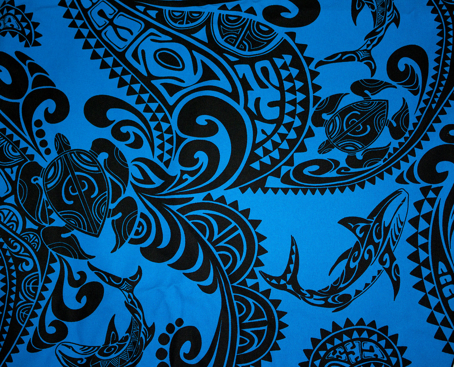 Hawaii Seat Cover<br> #102 Blue Black Tapa<br> (Non-quilted)