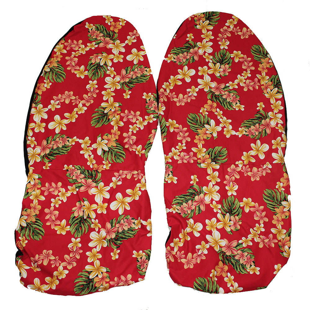 Hawaii Seat Cover<br> 119 Red and Yellow flower<br> (Non-quilted)