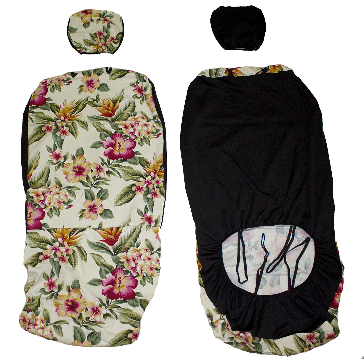 Hawaii Seat Cover<br>Separated Headrest, Colorful flower<br> (Non-quilted)