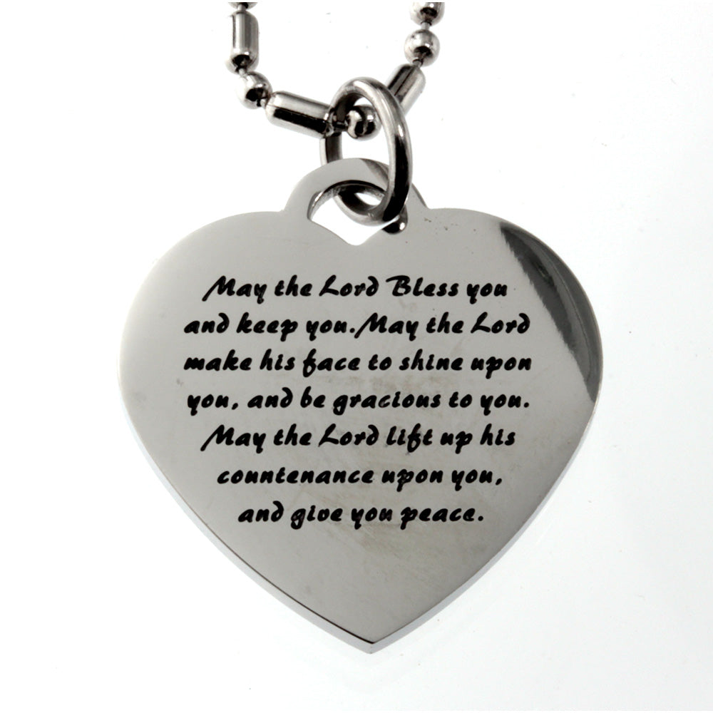 May the Lord Bless You Heart Pendant