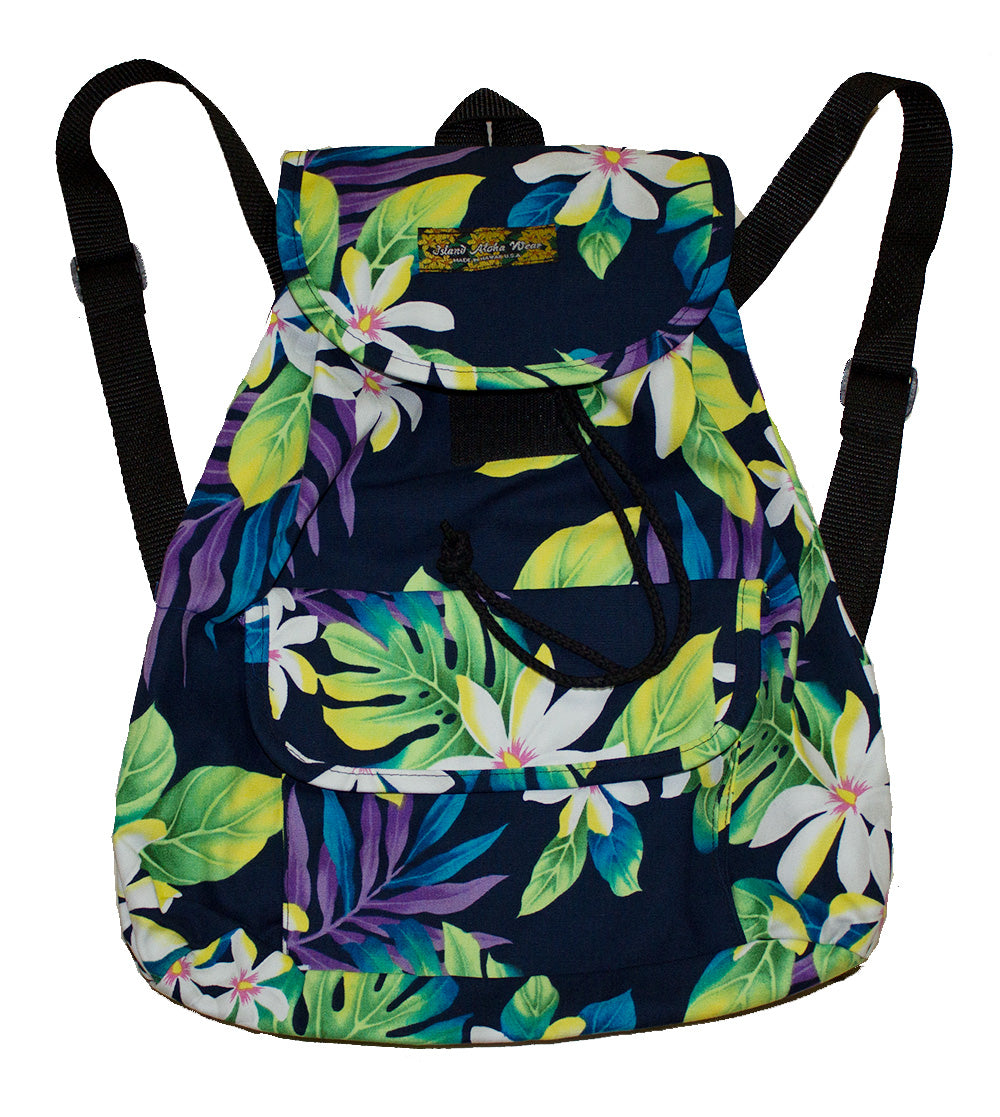 Medium backpack <br>Blue flower