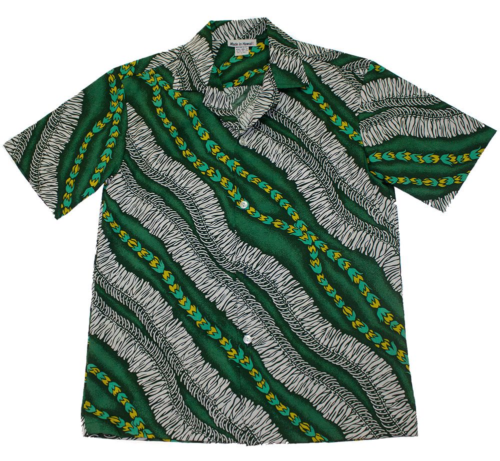 Men Matching Shirts - Green Leis