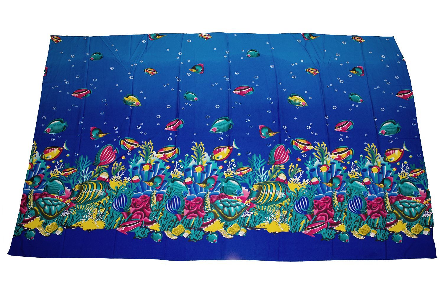 Large Pareo Sarong - Blue Fish