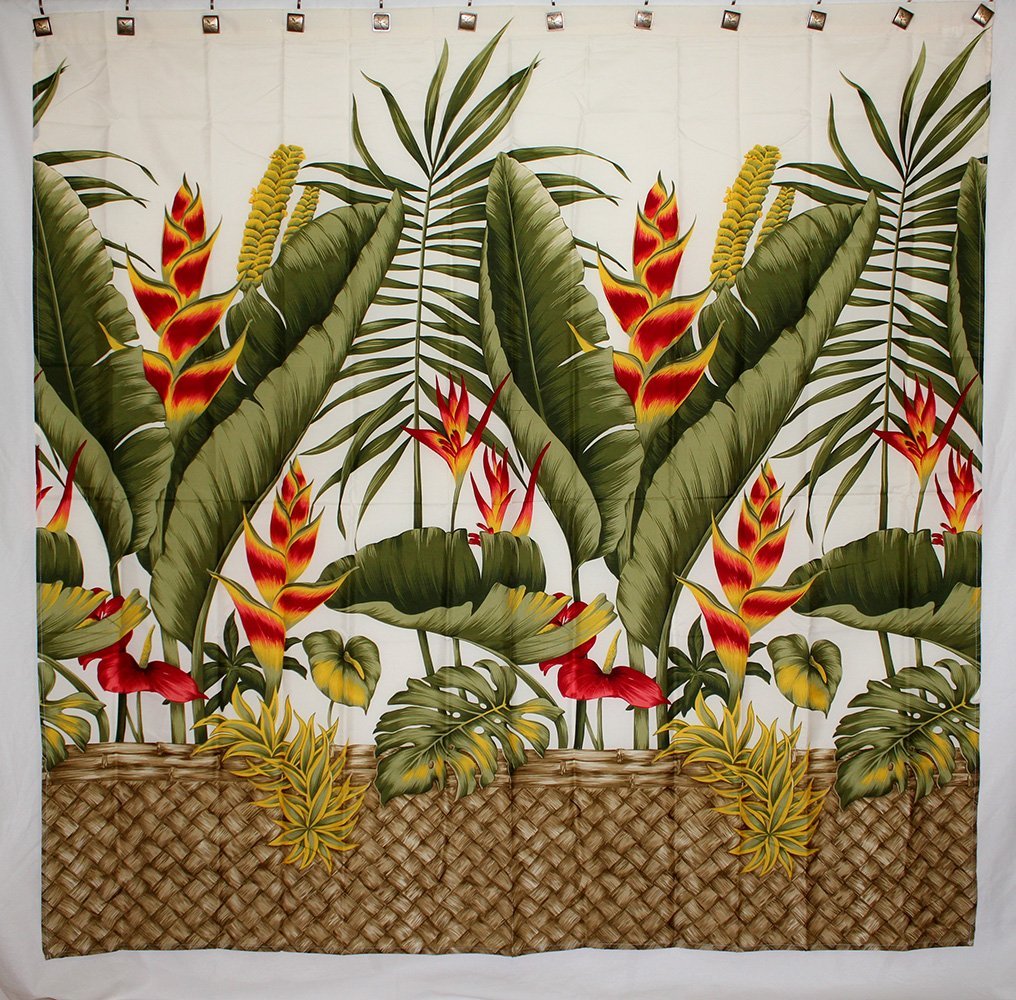 Shower curtain - Yellow Heliconia Flower