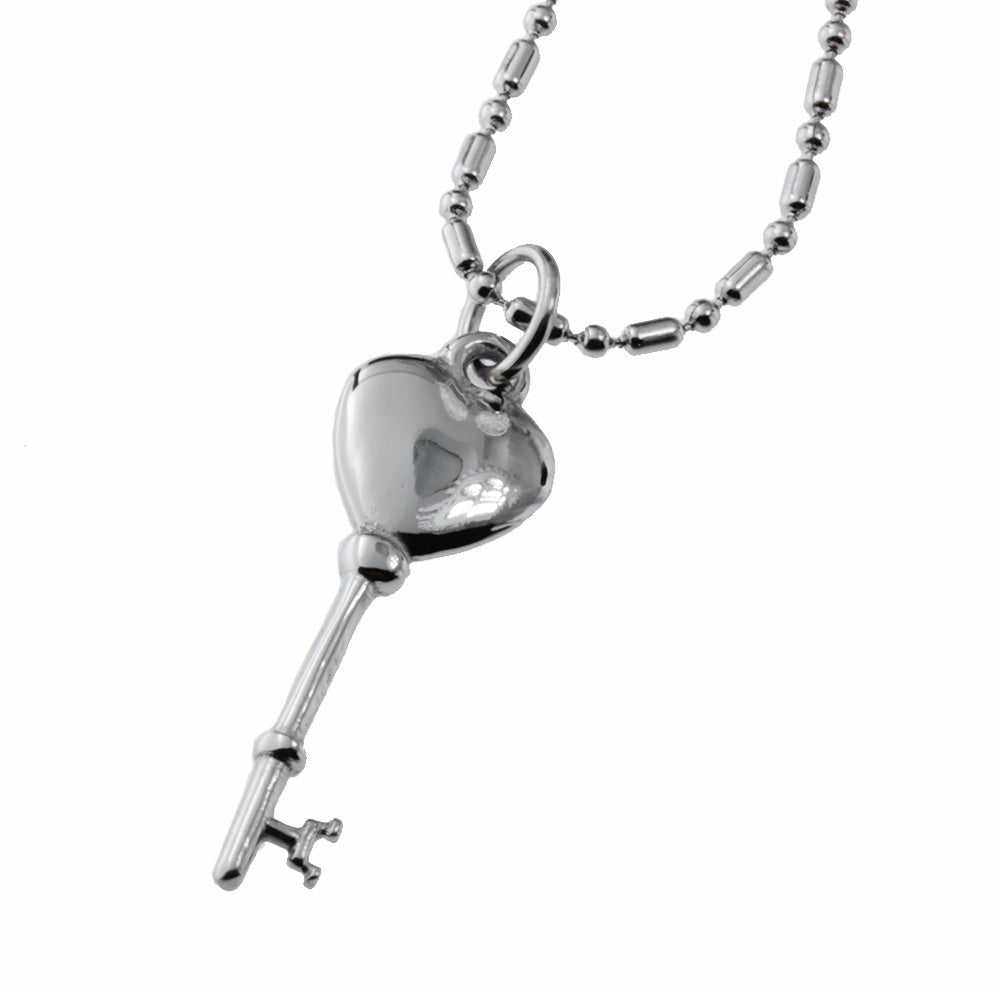 Small Lucky Heart Key Pendant