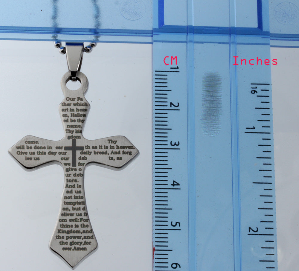 The Lord's Prayer Cross Pendant