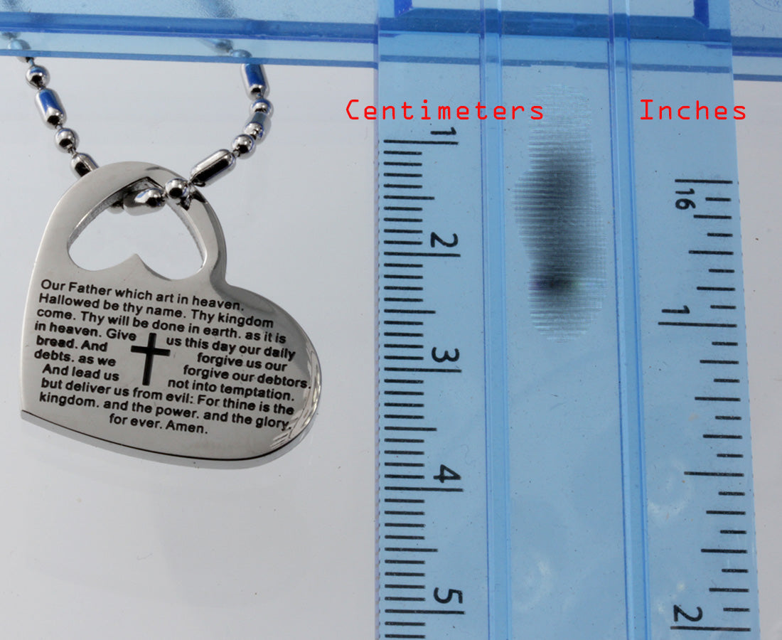 The Lord's Prayer Heart Pendant